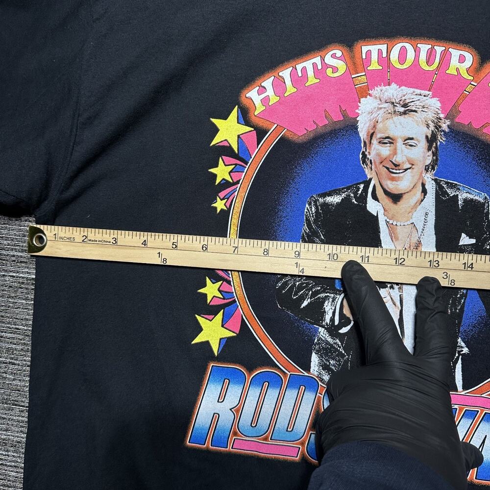 Rod Stewart Shirt Men's XL Black Short Sleeve Hits Tour 2023 - Picture 6 of 10